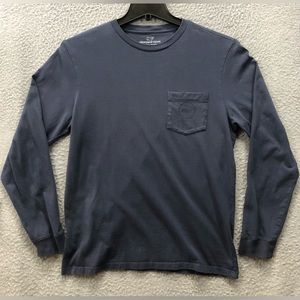 Vineyard Vines Long Sleeve T Shirt Front Pocket Men Small Navy